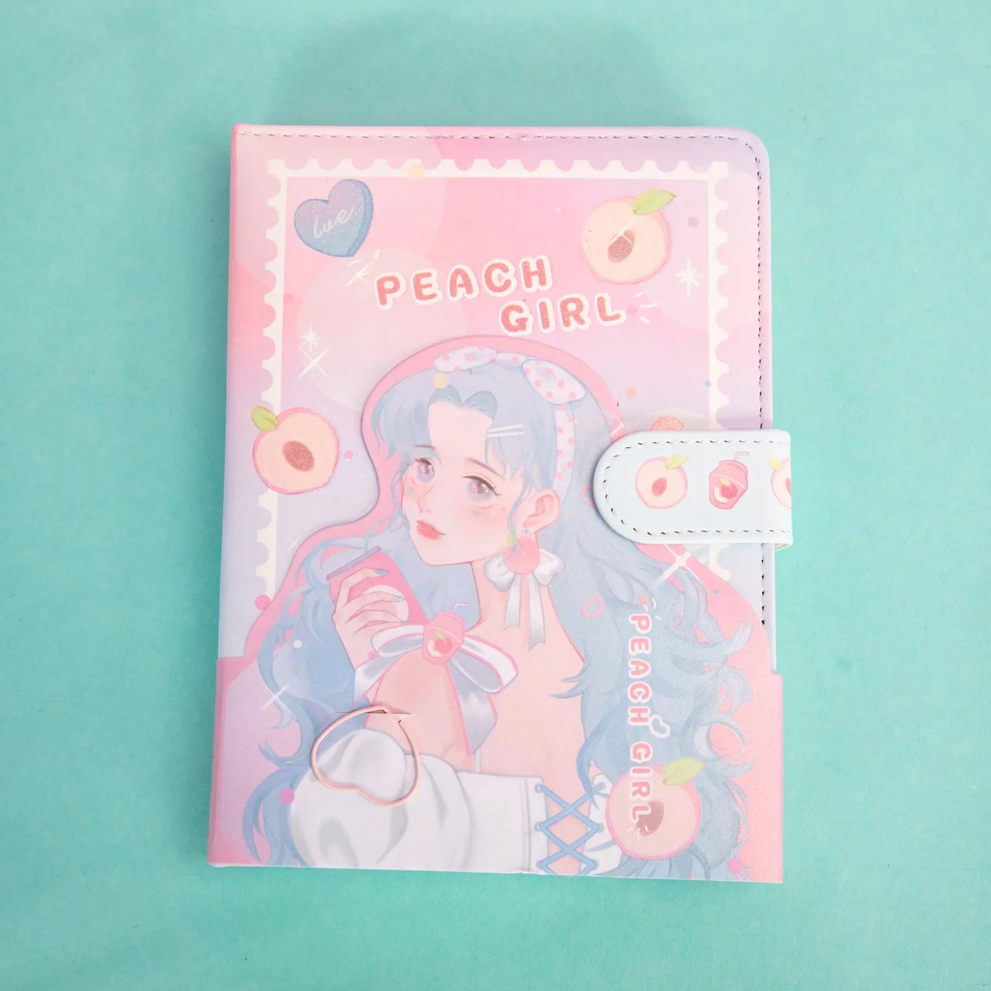 Peach Girl - 36K Magnetic Buckle Notebook - Cute Student Notebook