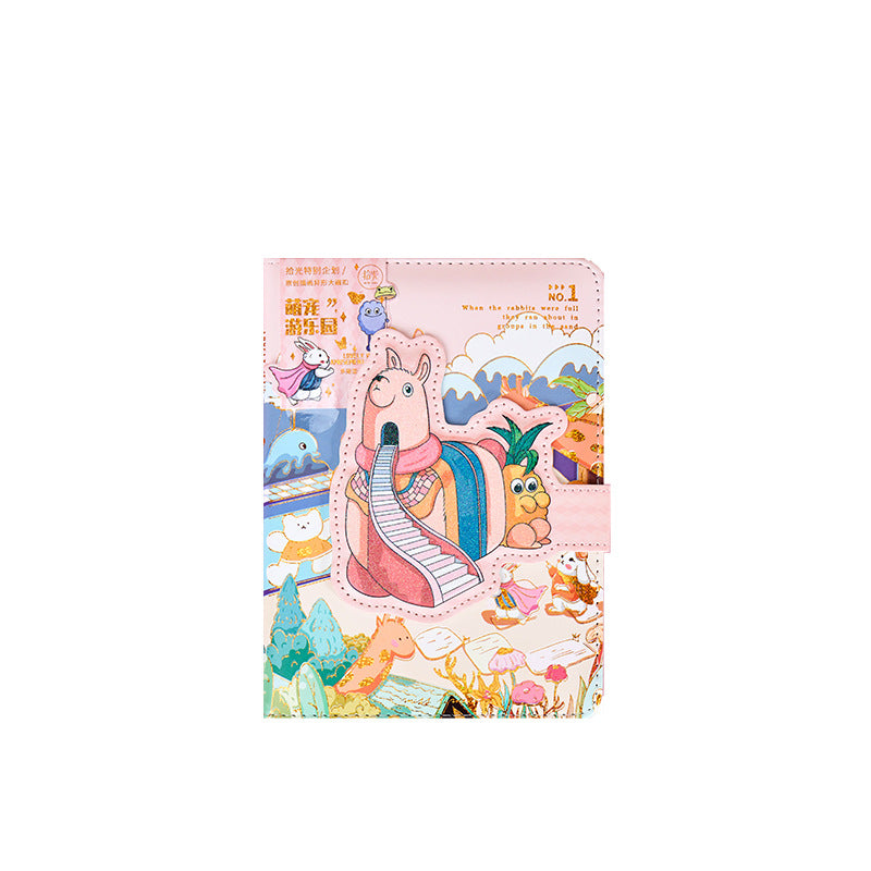 Pet Paradise - 36K 224 Page Magnetic Buckle Notebook - Cute Student Notebook