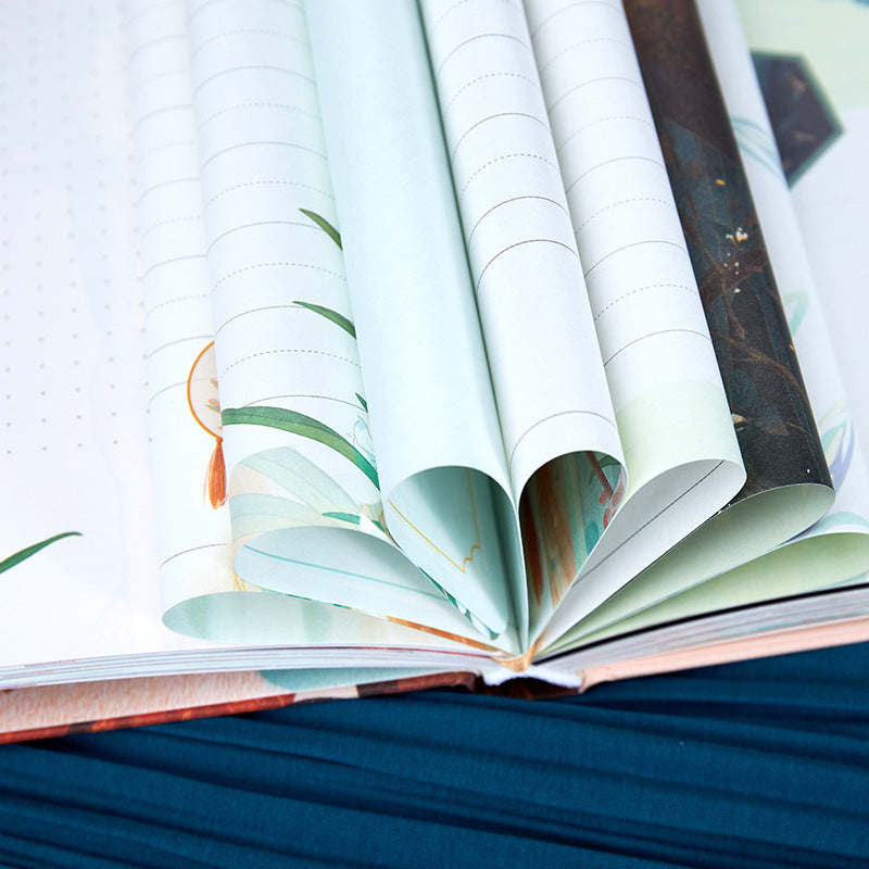 Falling Flowers And Singing - 32K PU Magnetic Buckle Book