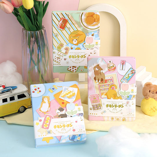 Rainbow Seven Minutes Sweet - 32K Magnetic Buckle Notebook - Cute Student Notebook