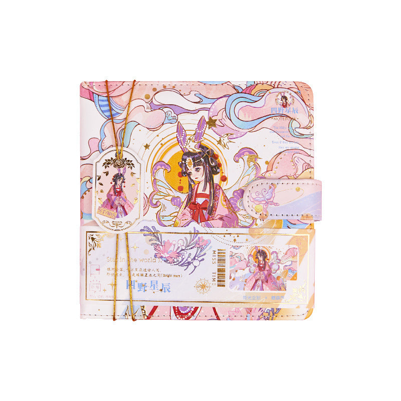 Four Wild Stars - PU Magnetic Buckle Book
