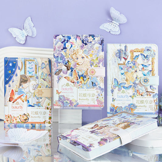 Flowers And Butterflies - 32K Magnetic Buckle Book