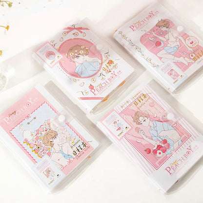 Peach Boy - 36K 128 Sheets Rubber Cover Book - Cute Student Notebook
