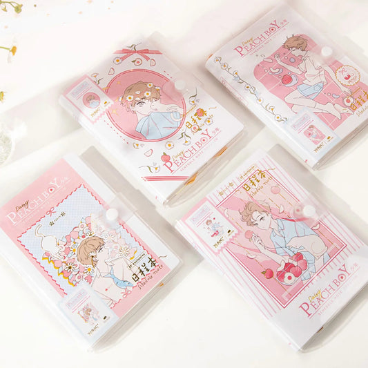 Peach Boy - 36K 128 Sheets Rubber Cover Book - Cute Student Notebook