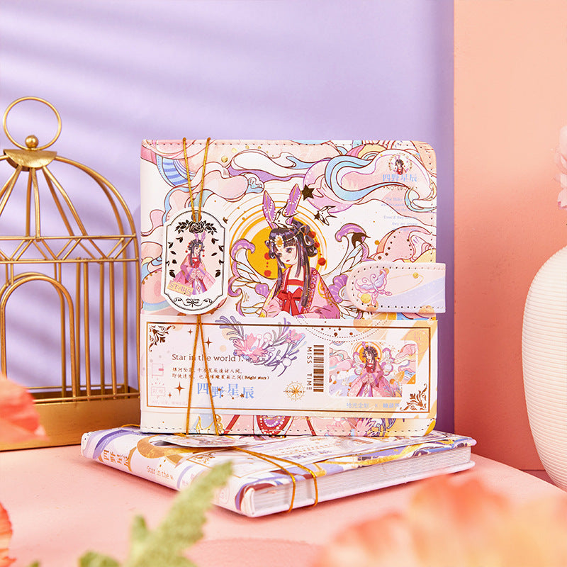 Four Wild Stars - PU Magnetic Buckle Book