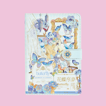 Flowers And Butterflies - 32K Magnetic Buckle Book