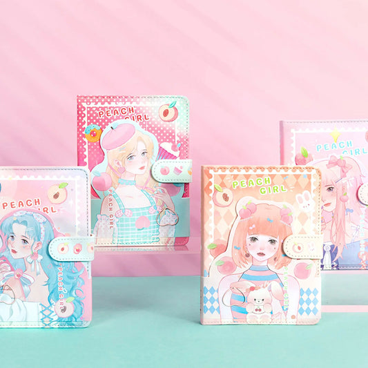 Peach Girl - 36K Magnetic Buckle Notebook - Cute Student Notebook