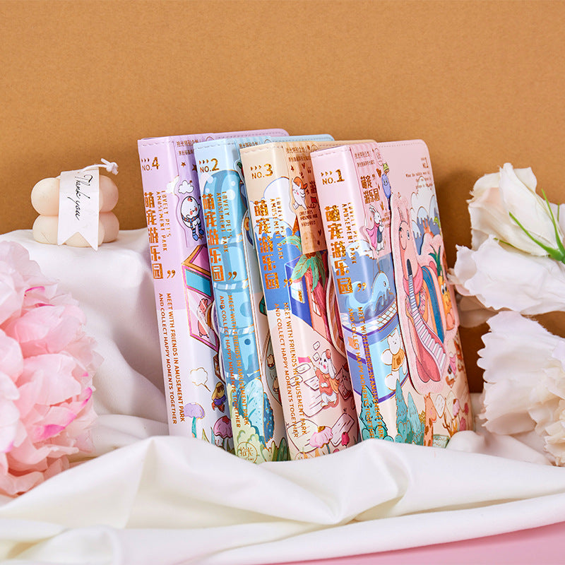 Pet Paradise - 36K 224 Page Magnetic Buckle Notebook - Cute Student Notebook