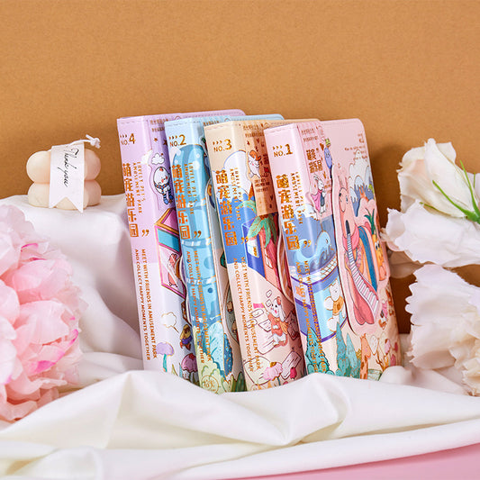 Pet Paradise - 36K 224 Page Magnetic Buckle Notebook - Cute Student Notebook