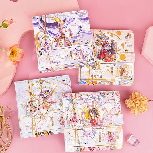 Four Wild Stars - PU Magnetic Buckle Book