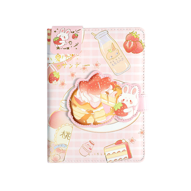 Summer Sundae - 32K Magnetic Buckle Notebook - Cute Student Notebook