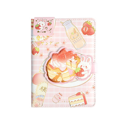 Summer Sundae - 32K Magnetic Buckle Notebook - Cute Student Notebook