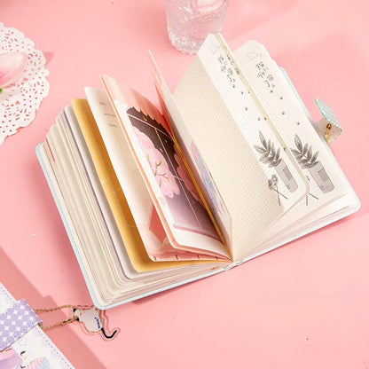 Cat Climbing Window - 36K 224 Page Magnetic Buckle Notebook - Cute Student Notebook