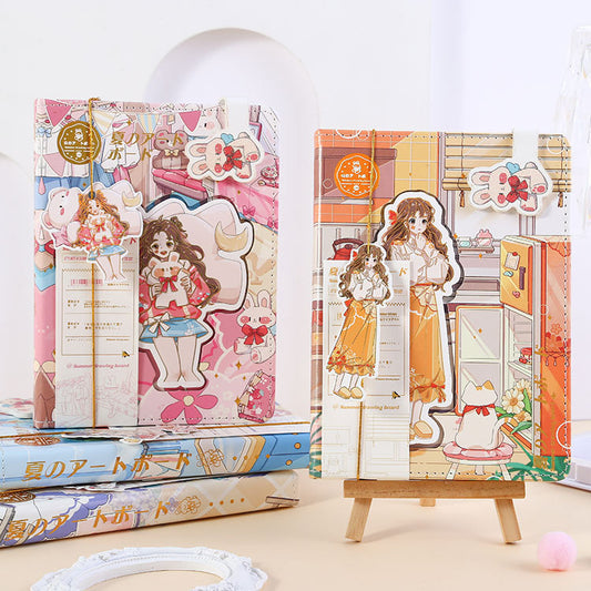 Summer Drawing Board - 36K PU Magnetic Buckle Book