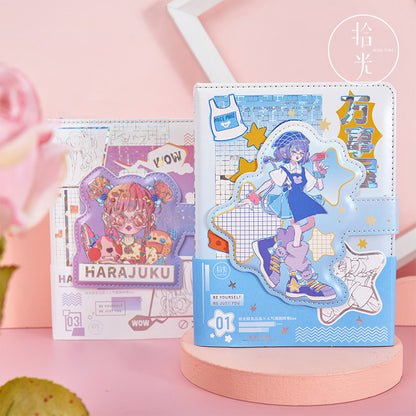Harajuku Notes - 36K Magnetic Buckle Notebook - Cute Student Notebook