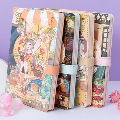 Flower House Amusement Park - 32K Magnetic Buckle Book