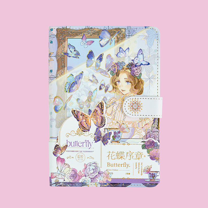 Flowers And Butterflies - 32K Magnetic Buckle Book