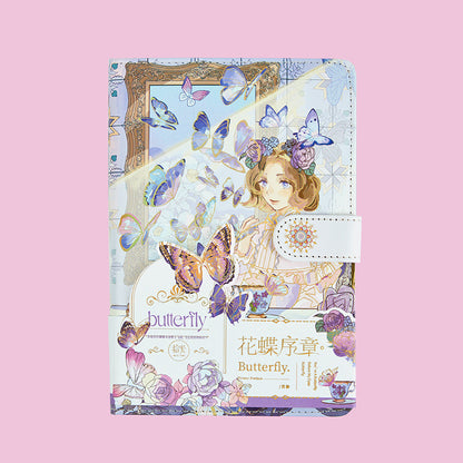 Flowers And Butterflies - 32K Magnetic Buckle Book