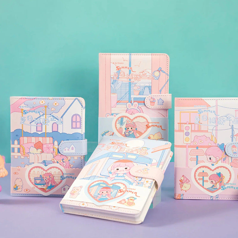 Vitality Capture - 36K Magnetic Buckle Notebook - Cute Student Notebook