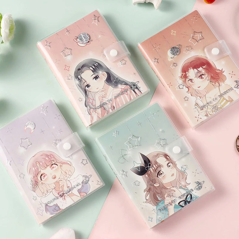 Girl Diary - 36K 128 Sheets Rubber Cover Book - Cute Student Notebook