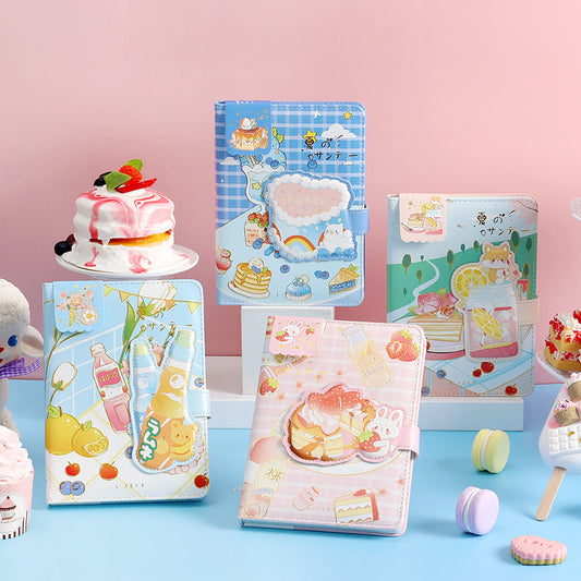 Summer Sundae - 32K Magnetic Buckle Notebook - Cute Student Notebook