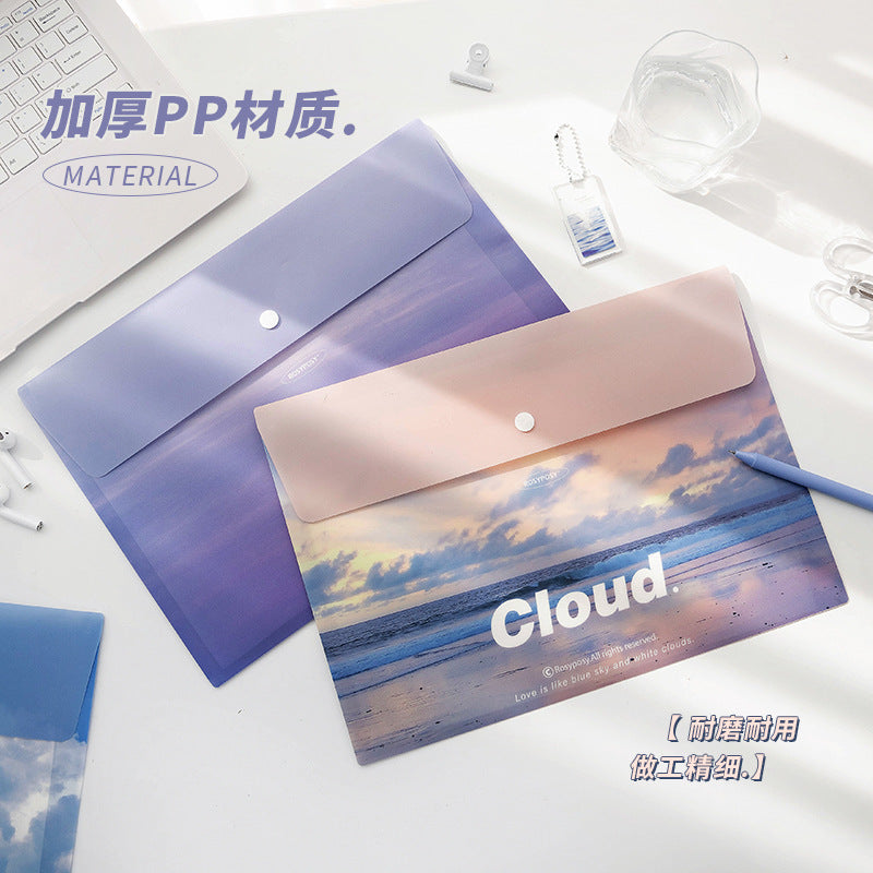 Rosyposy Cloud A4 Snap File Bag