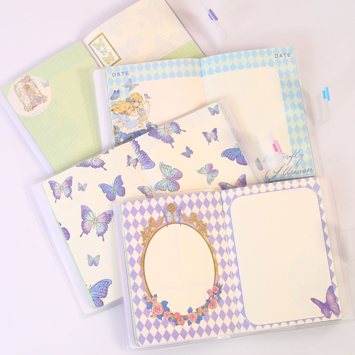 Butterfly Notes - A7 EVA Rubber Cover Book - Cute Student Notebook