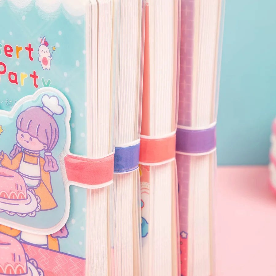 Dessert Leader - 36K 128 Sheets Rubber Cover Book - Cute Student Notebook