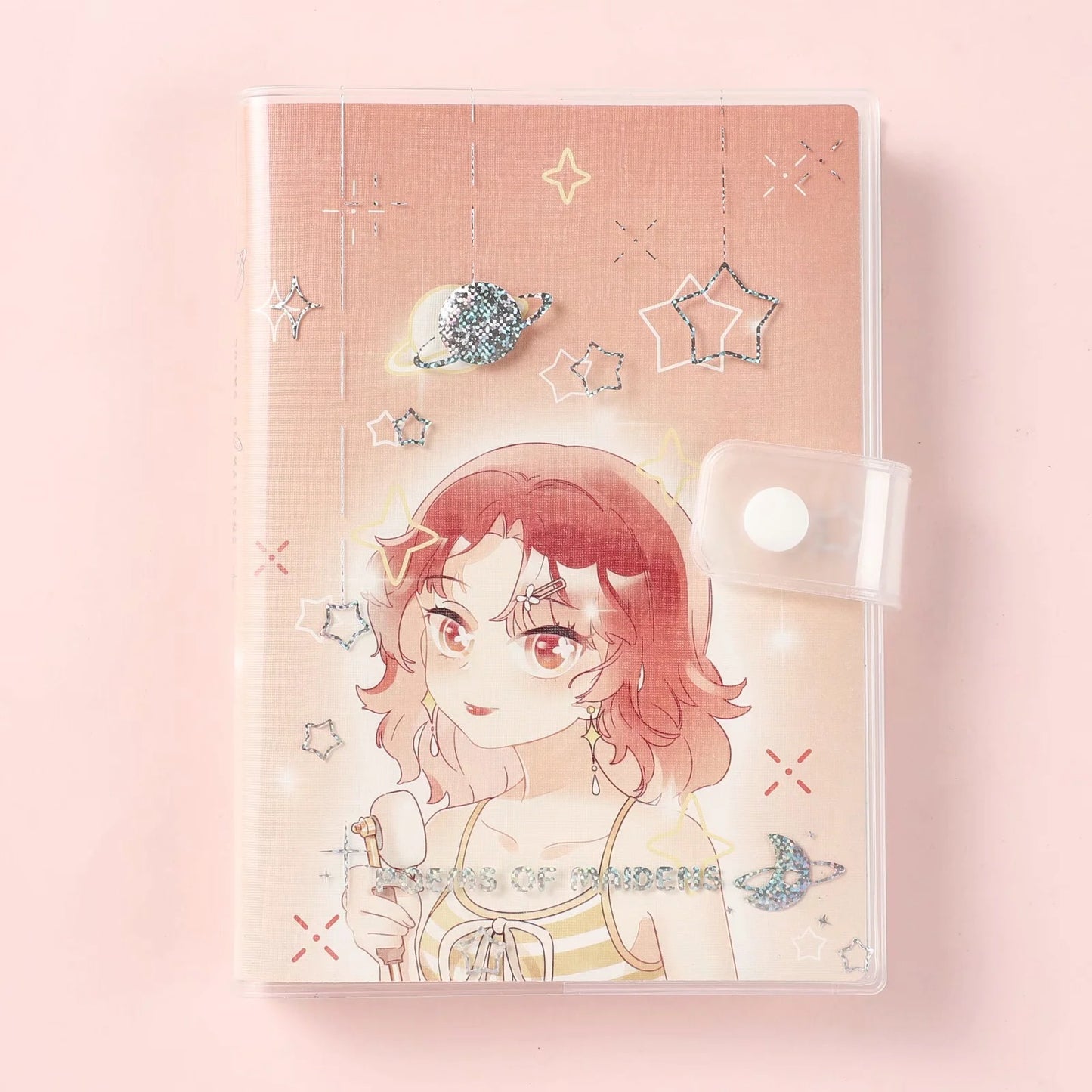 Girl Diary - 36K 128 Sheets Rubber Cover Book - Cute Student Notebook