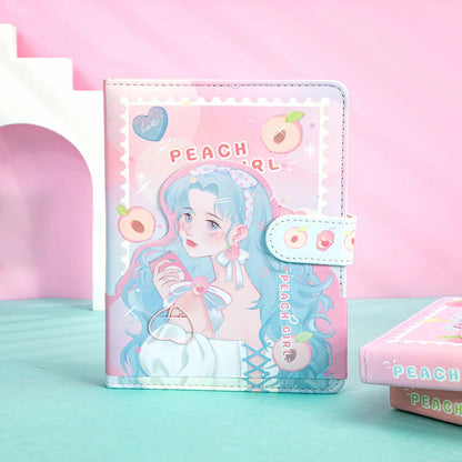 Peach Girl - 36K Magnetic Buckle Notebook - Cute Student Notebook