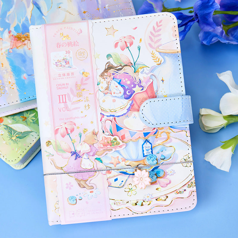 Peach Painting In Spring - 36K Magnetic Buckle Book