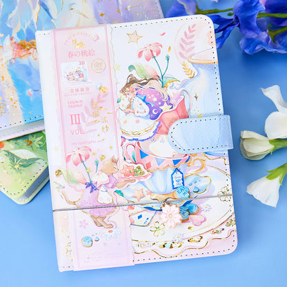 Peach Painting In Spring - 36K Magnetic Buckle Book