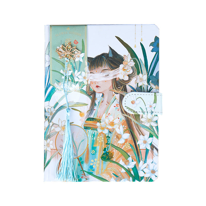 Falling Flowers And Singing - 32K PU Magnetic Buckle Book