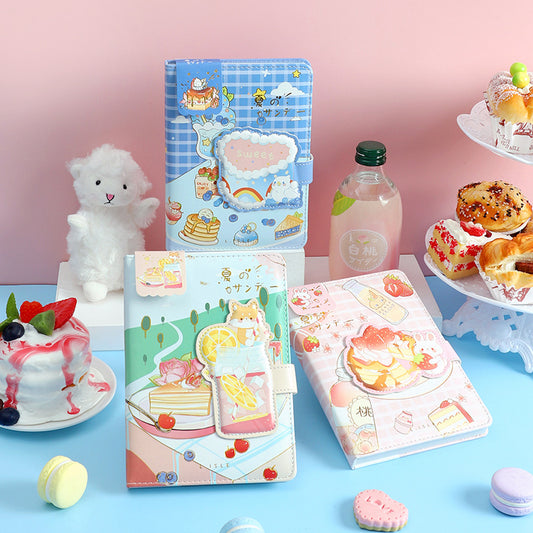 Summer Sundae - 32K Magnetic Buckle Notebook - Cute Student Notebook