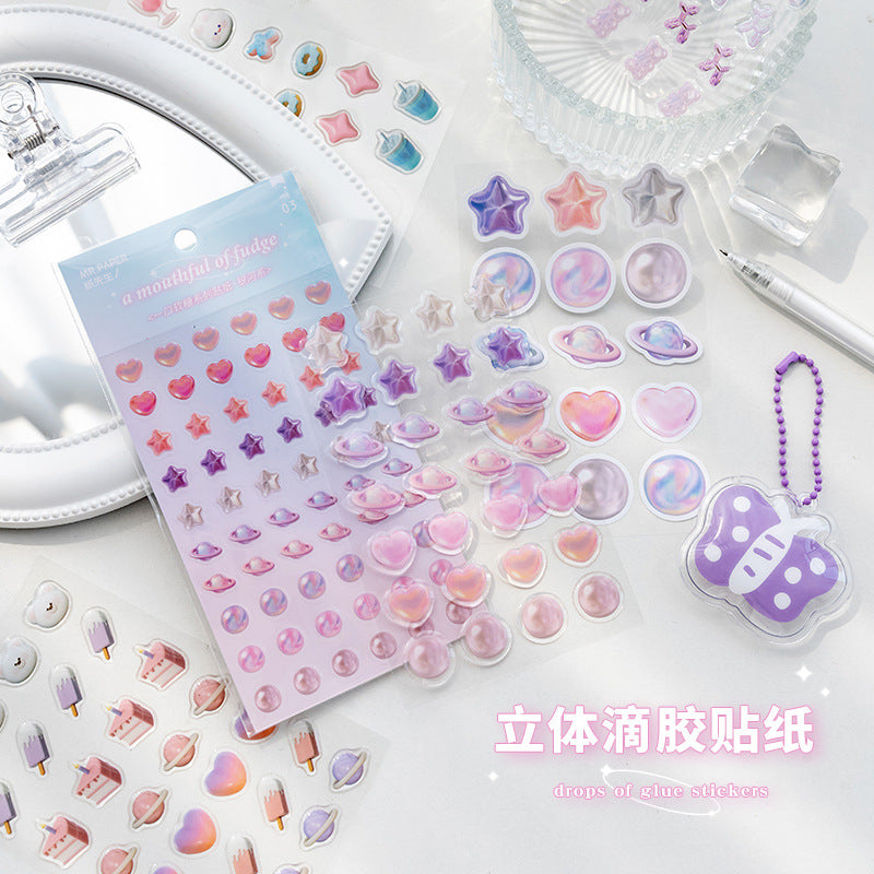 Girl's heart adhesive sticker
