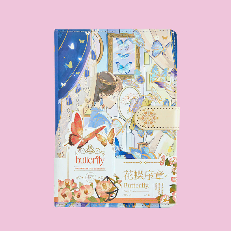 Flowers And Butterflies - 32K Magnetic Buckle Book