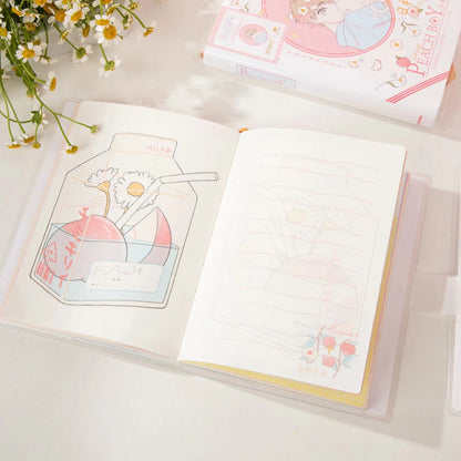 Peach Boy - 36K 128 Sheets Rubber Cover Book - Cute Student Notebook