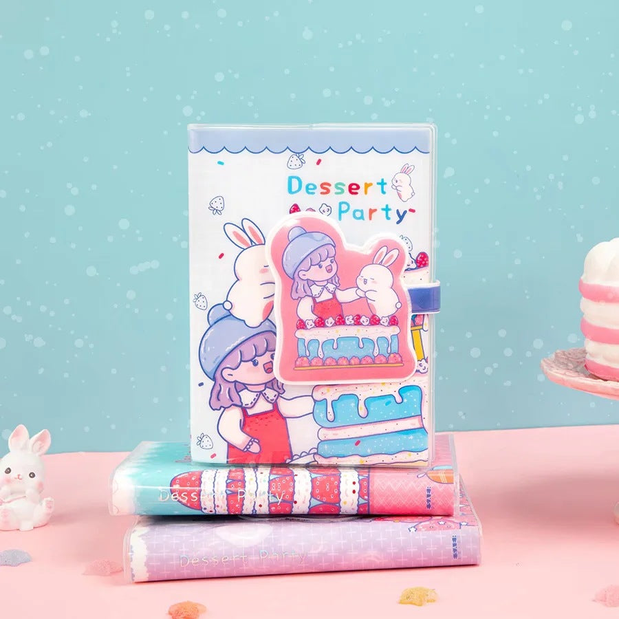Dessert Leader - 36K 128 Sheets Rubber Cover Book - Cute Student Notebook