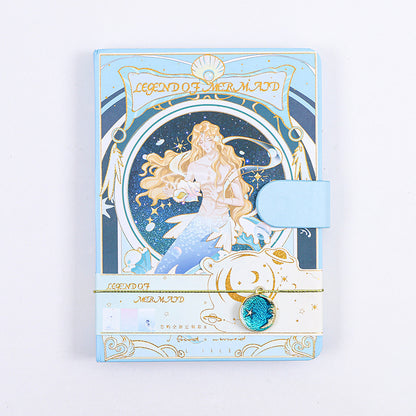 Mermaid Melody - 32K Magnetic Buckle Notebook - Cute Student Notebook