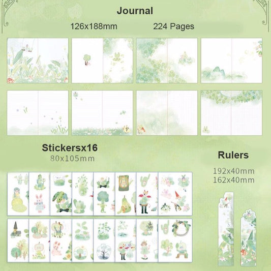 Green Journal Washi Tape Set
