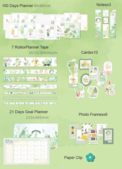 Green Journal Washi Tape Set