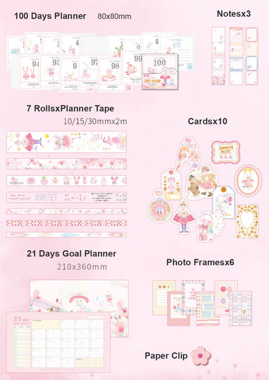 Pink Journal Washi Tape Set