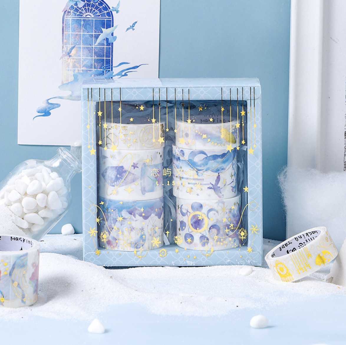BLUE DREAM WASHI TAPE SET