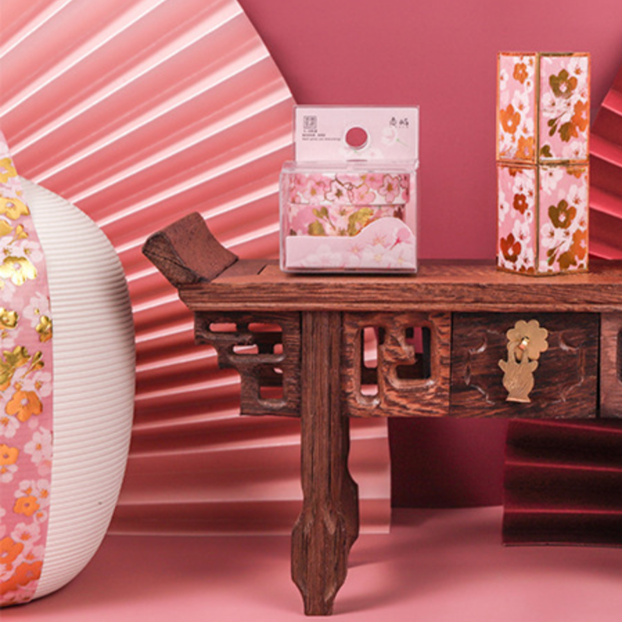 PINK FLOWER WASHI TAPE
