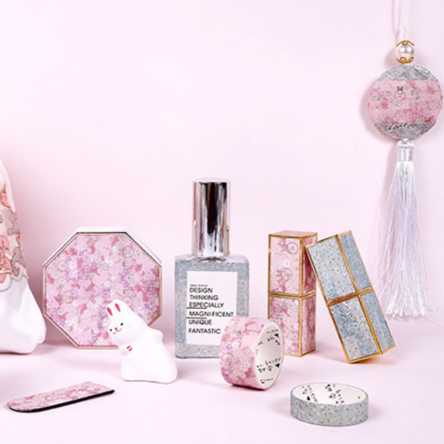 SAKURA SILVER FOIL WASHI TAPE SET