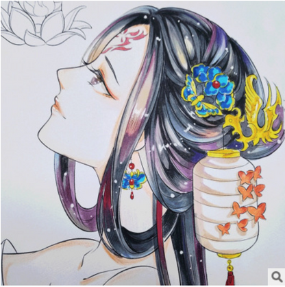 Coloring Books for adults-Chinese Traditional Fairy