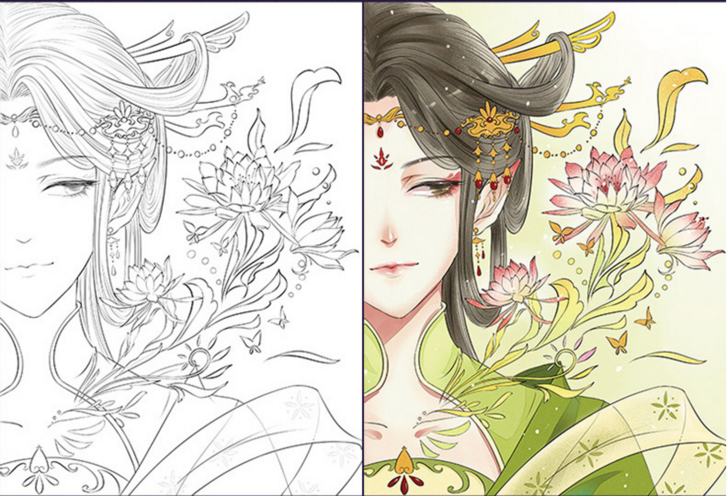 Coloring Books for adults-Chinese Traditional Fairy