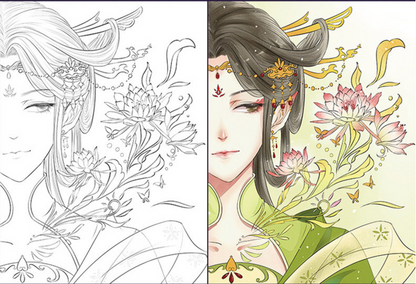 Coloring Books for adults-Chinese Traditional Fairy