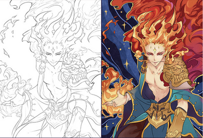 Coloring Books for adults-Chinese Traditional Fairy