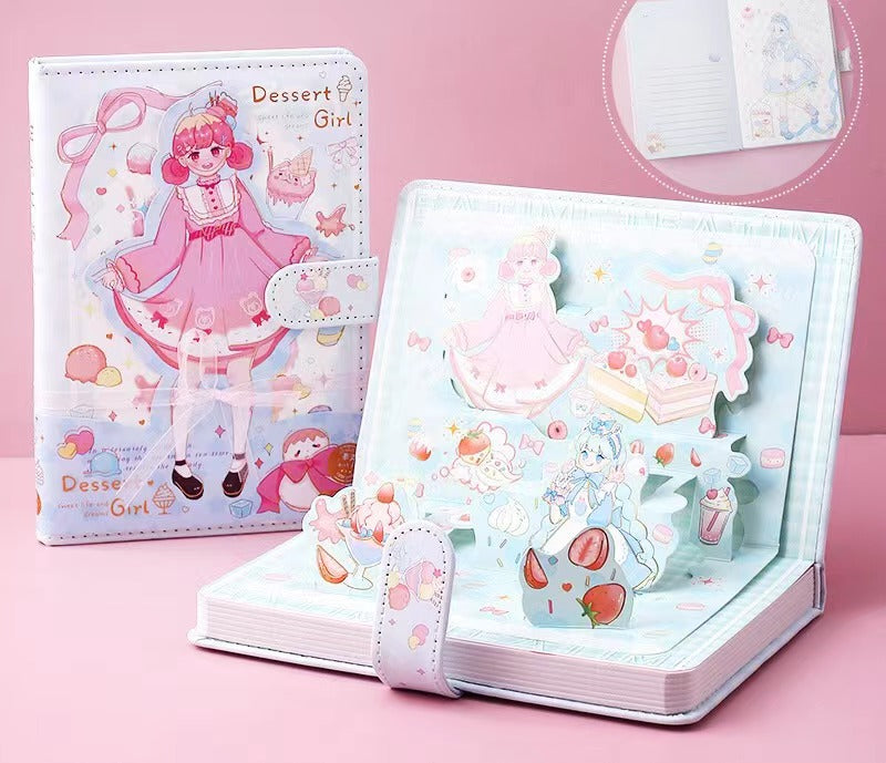 Dessert Girl - A5 Magnetic Buckle Book